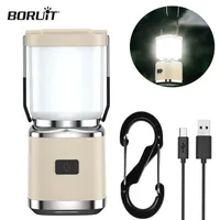 BORUiT Camping Lights Rechargeable Portable Hanging Tent Lamp Waterproof for Hiking Fishing Emergency Home Power Outages