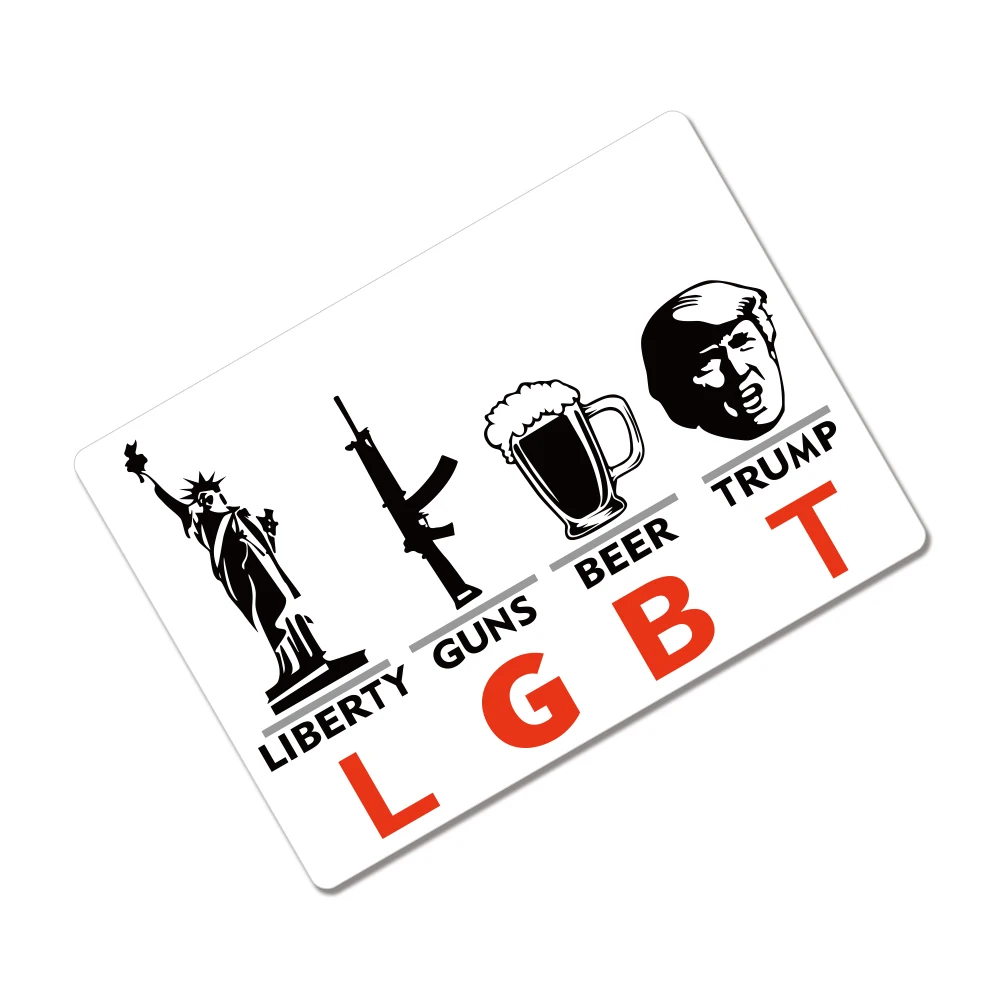 14x10cm U.S.A Funny Sticker LIBERTY GUNS BEER TRUMP LGBT Window Wall Laptop Motorcycles Car Sticker Vinyl Decal Auto Accessories