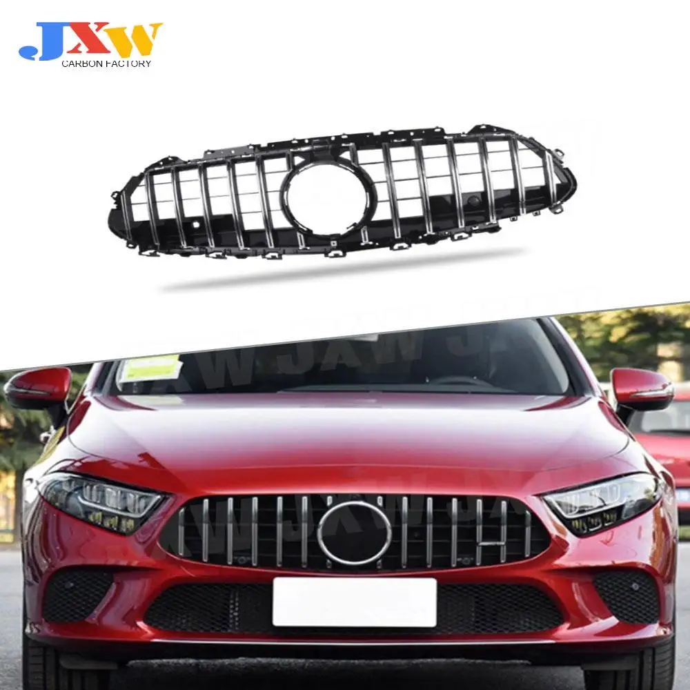 ABS Fog Lamp Grille For Mercedes Benz CLS Class C257 CLS260 300 350 450 CLS53 2019 UP Front Bumper Grill Fog Light Box GT Style