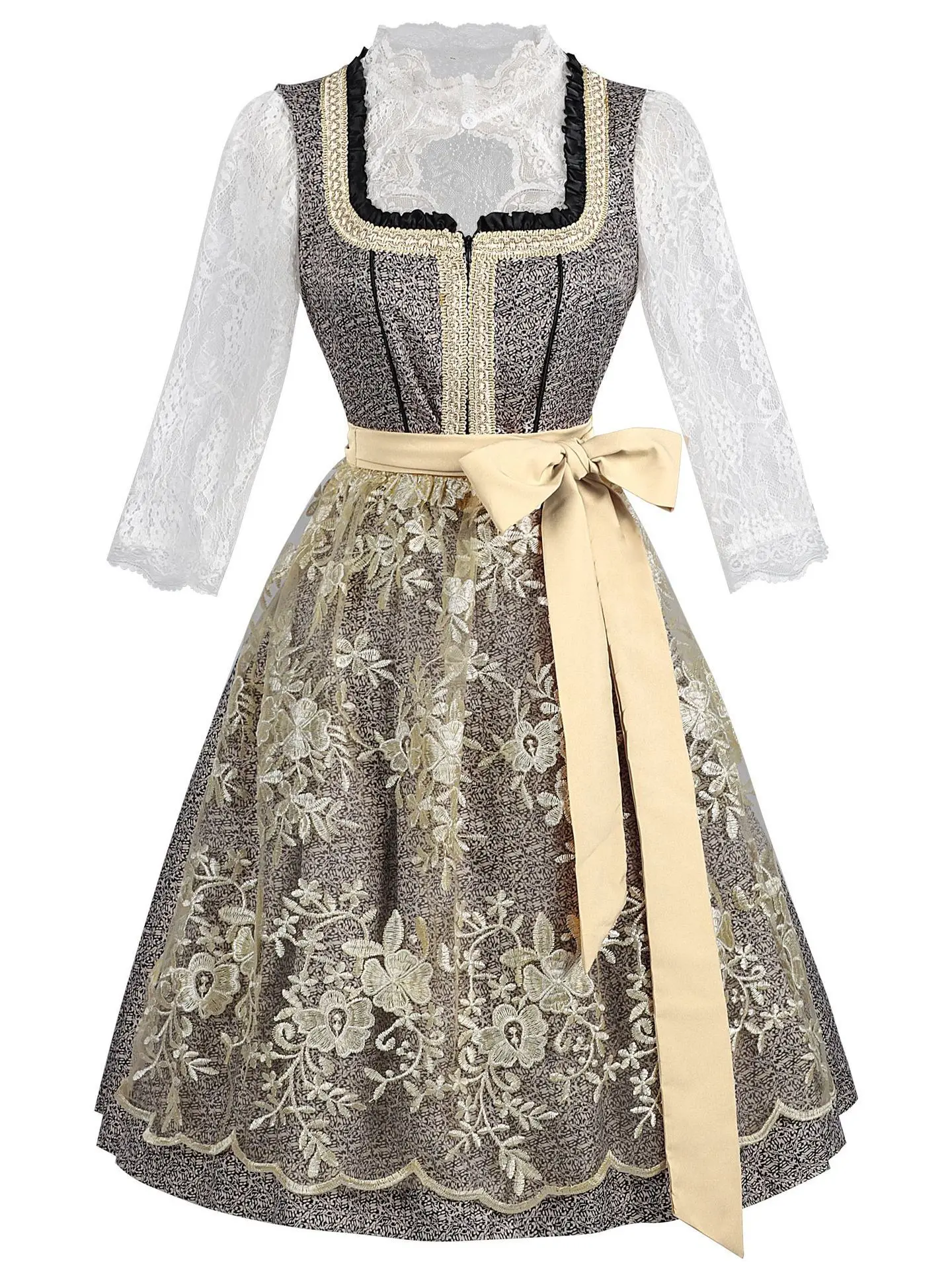 Traje bávaro del Festival de la cerveza del Dr de las mujeres tradicionales alemanas disfraz de Halloween Material apto para niños Cosite cortavientos...