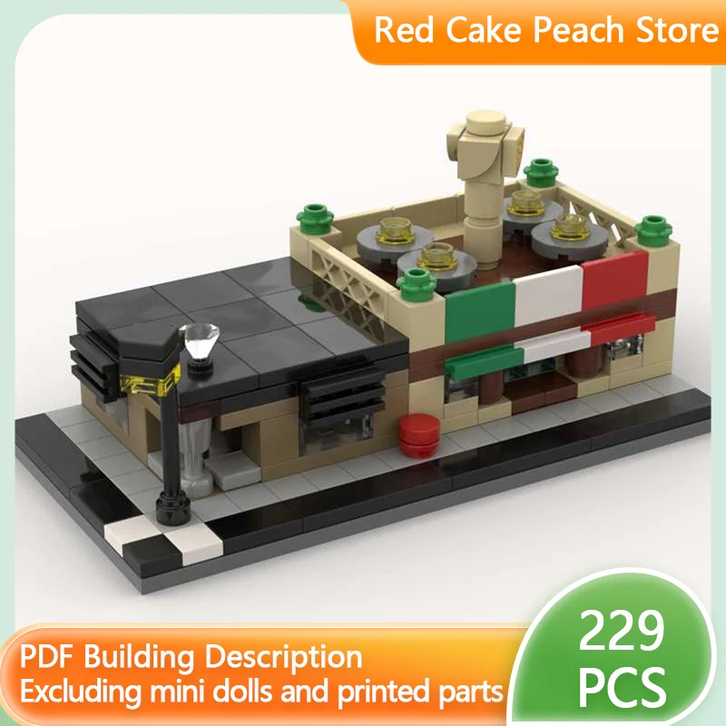 

Конструктор Street View Model MOC: Модульный набор «Роскошный магазин и ресторан» для детей, развивающая игрушка, подарок на праздник