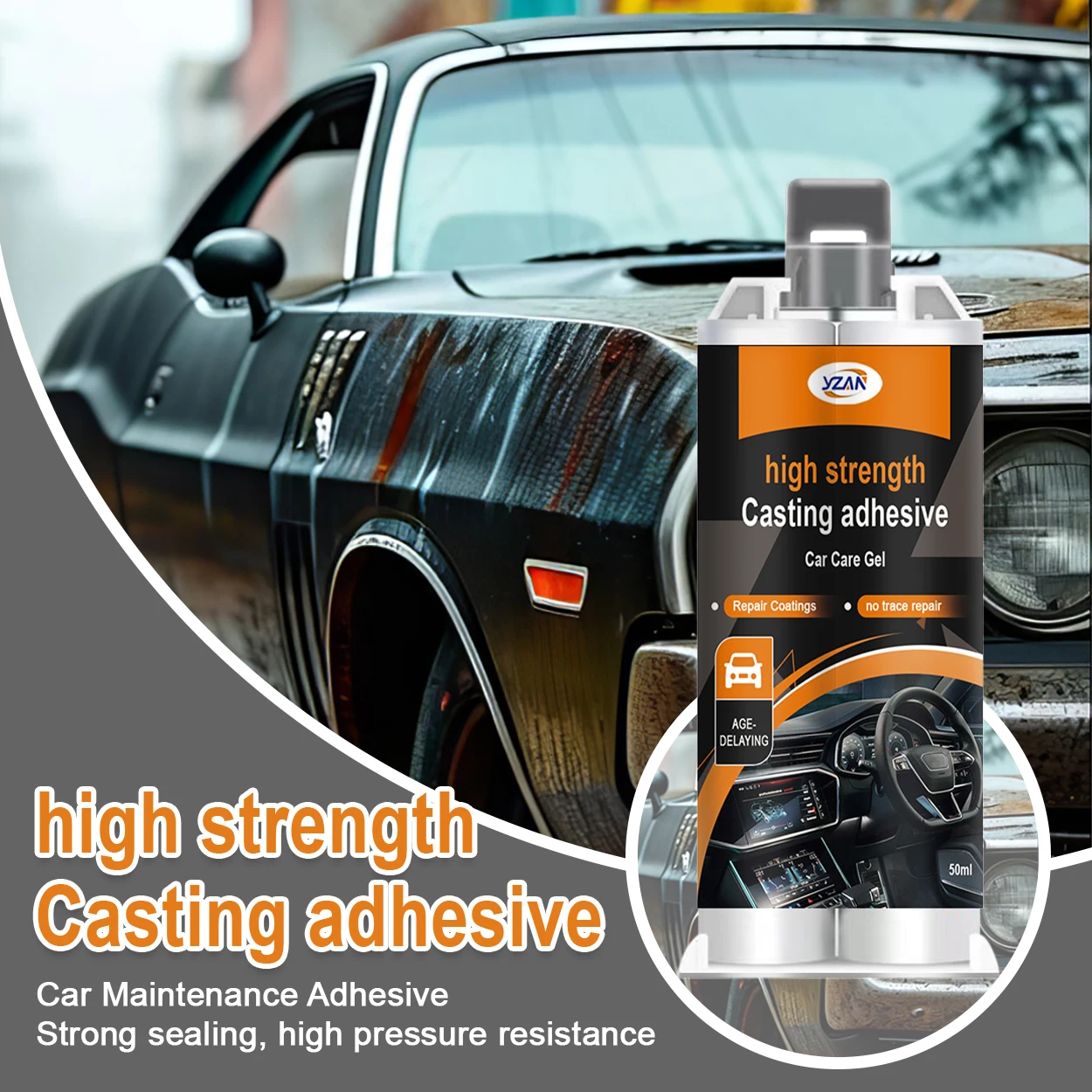 

Cold Welding Glue Metal Repair Glue Heat-resistant AB Sealant High-strength Magic Plastic Repair Casting Adhesive Epoxy Resin