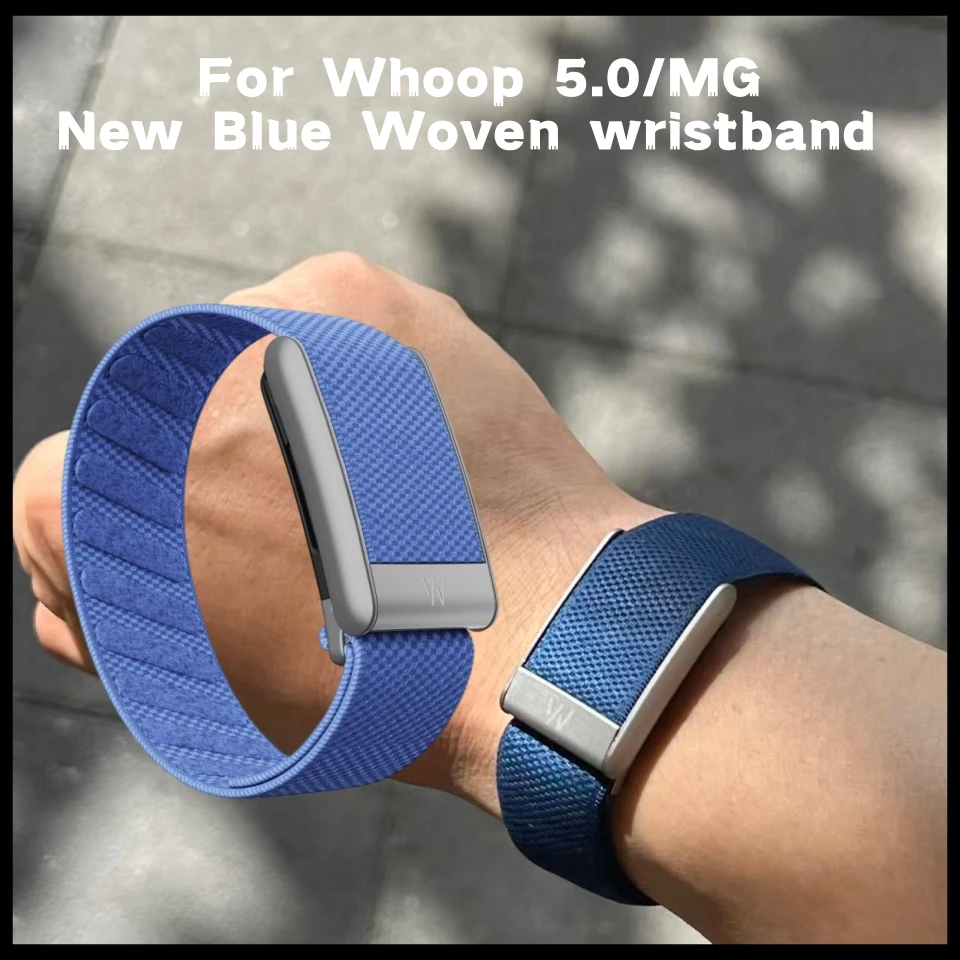New Blue Woven Nylon Replacement Strap For Whoop 5.0/MG Breathable Sport Fitness Tracker Wristband For Men Women