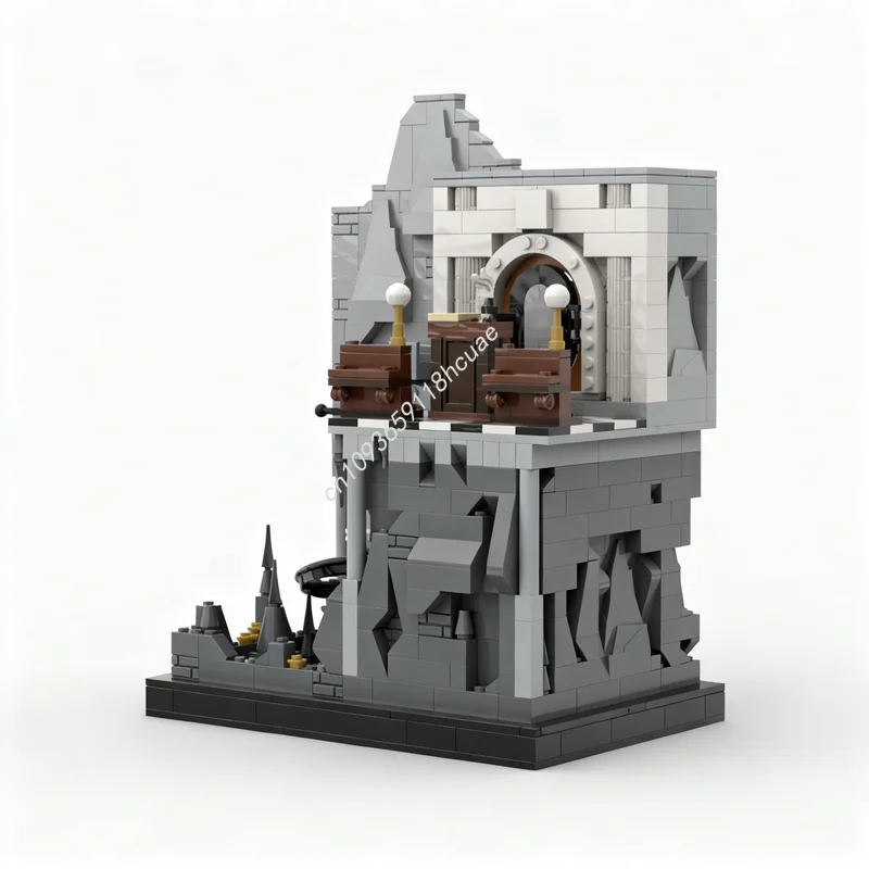 

996 деталей MOC G Bank Caves, модель Гарри, конструктор, архитектурный набор для сборки, игрушка DIY, креативный конструктор, рождественский подарок, развивающая игрушка