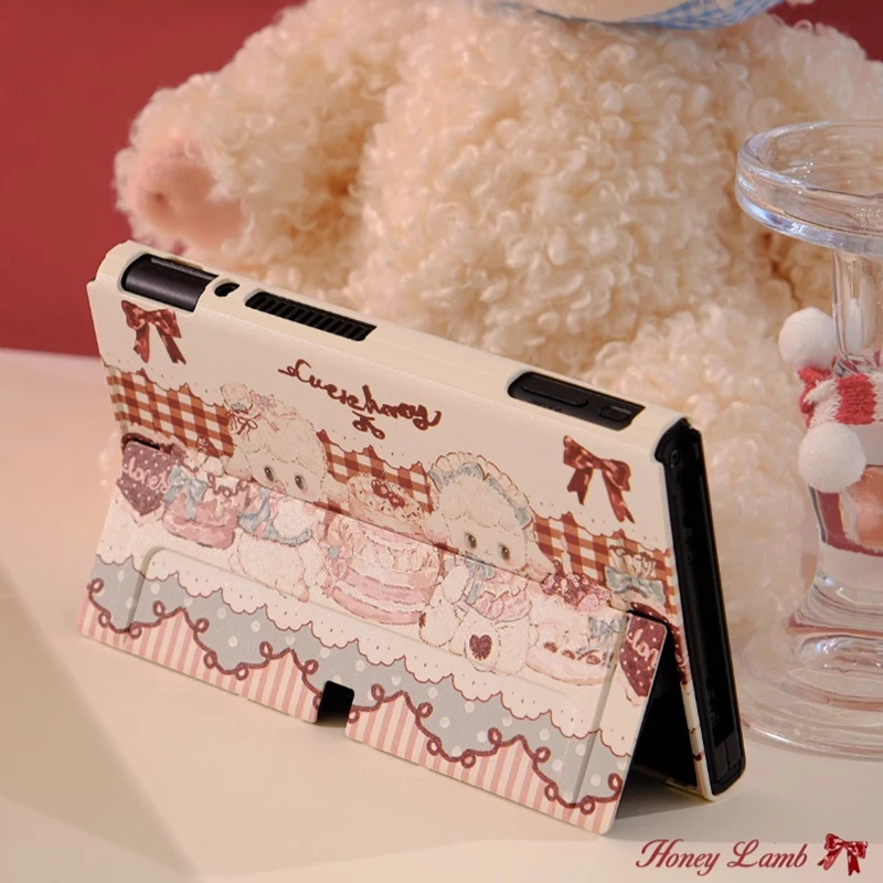 

Lolita Sweetheart Cute Lamb For nintendo switch oled case ns console split soft case