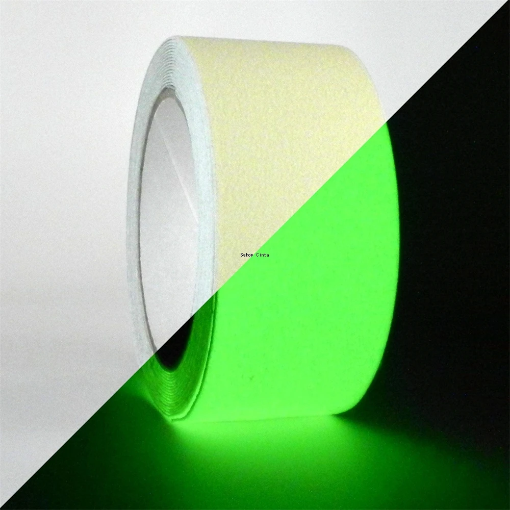 5CM*5M Anti-Slip Tapes Luminous Green Glow In The Dark Tape Non-Slip Grip Strips High Friction Adhesive Stickers For Stair Steps