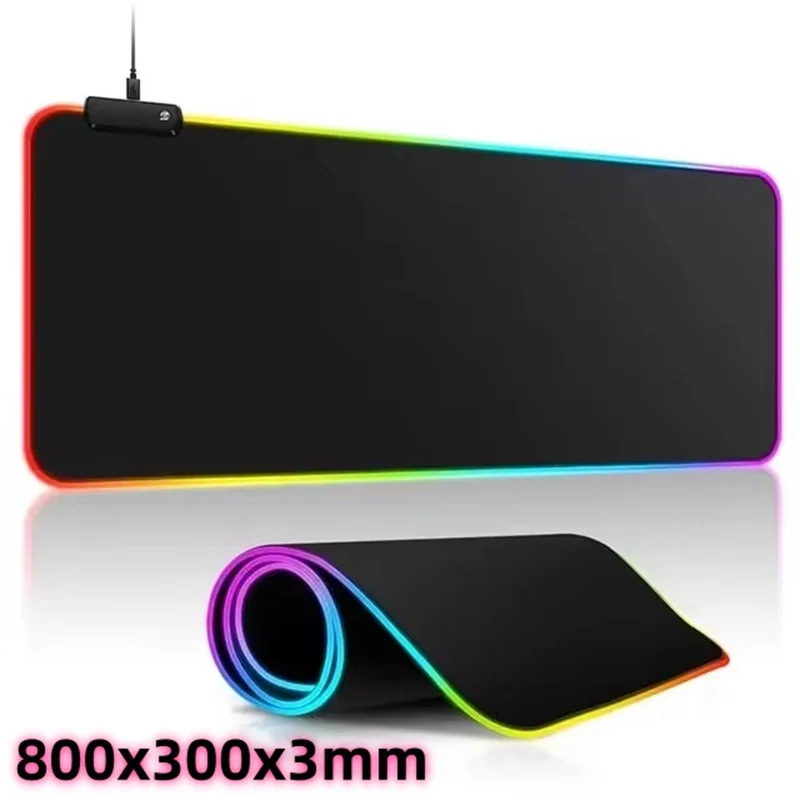 

1 Pcs Large Gaming Mouse Pad Light Modes Touch Control Extended Soft Computer Keyboard Mat Non-Slip Rubber Base 800*300*3mm