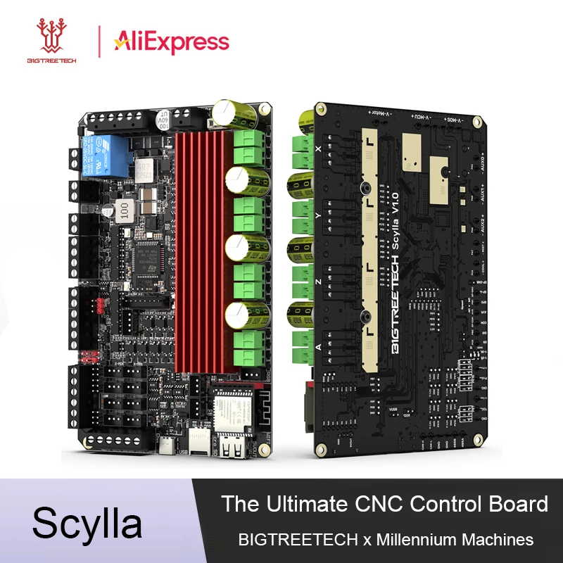 BIGTREETECH Scylla 3D Printer Motherboard Ultimate CNC Control Board Onboard TMC2160 Driver STM32H723 MCU for RRF CNC 3D Printer