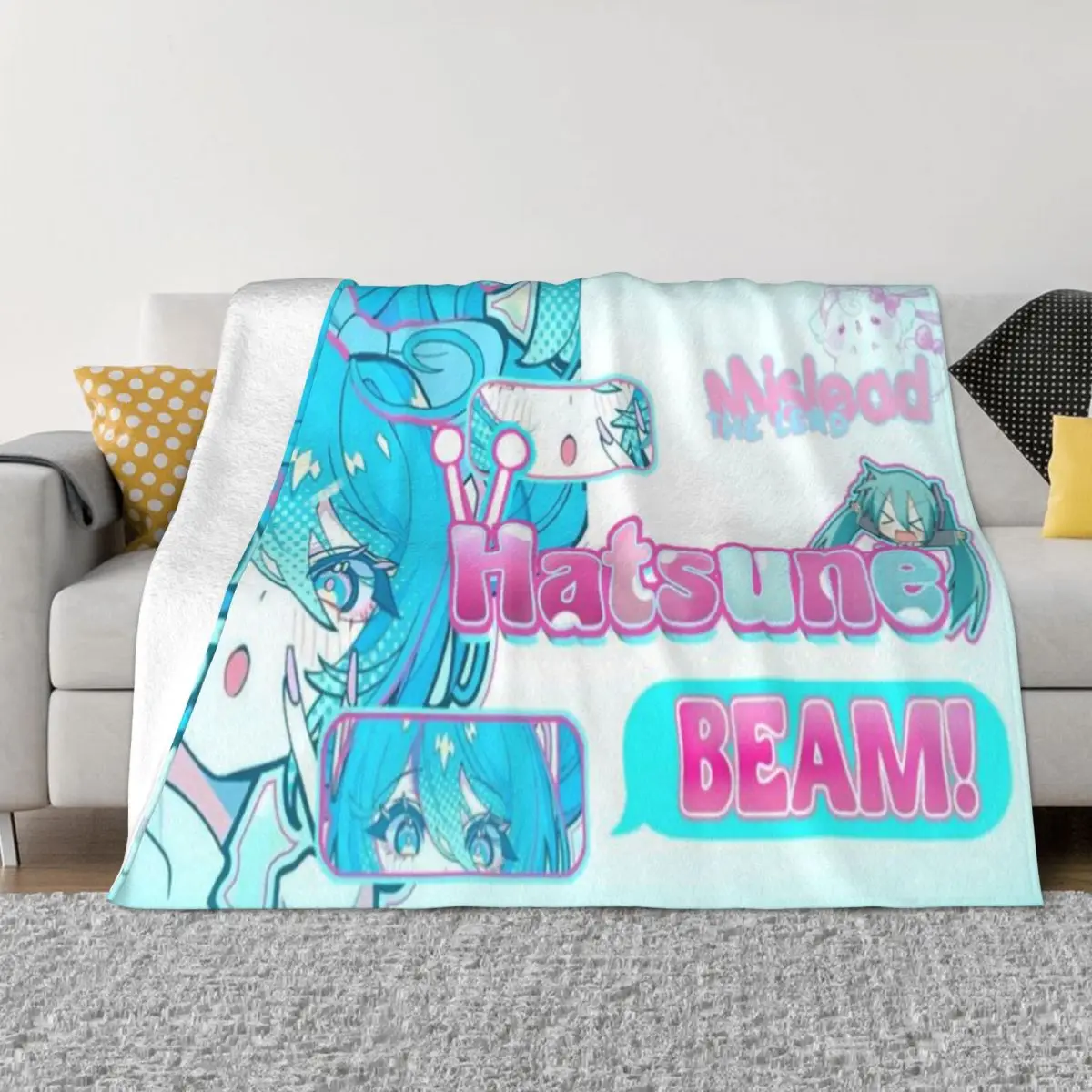 

Удобное одеяло Хацунэ Мику, декоративное одеяло для дивана, теплое флисовое одеяло для автомобиля