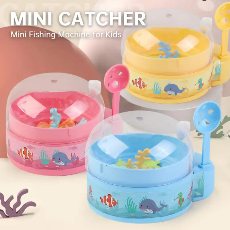 Micro Figure Egg Hand-eye Fishing Water Game Activity Gifts Children Toddler Mini Fish Catcher Toy Mini Claw Machine For Kids