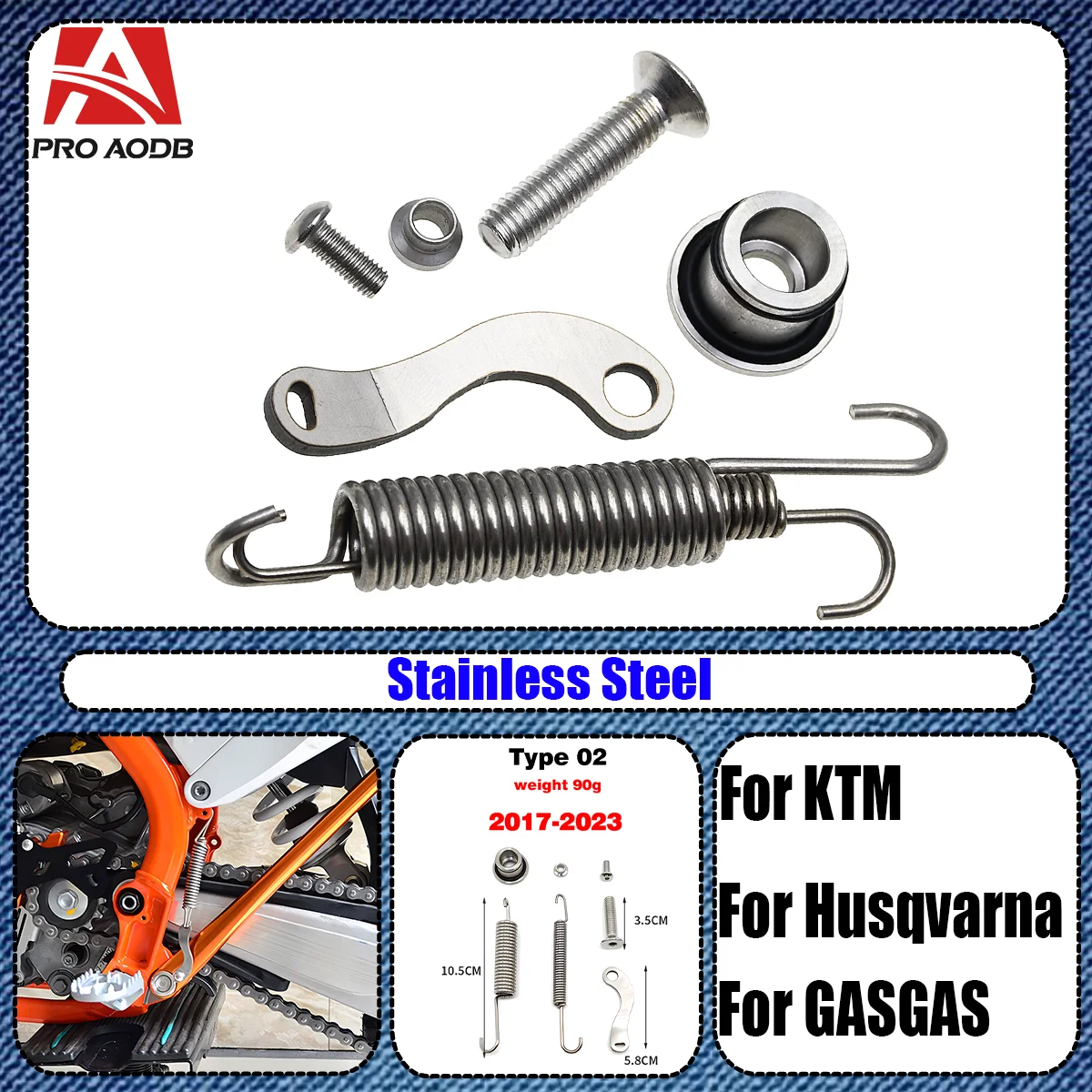 

For KTM EXC EXCF XC XCF XCW SX SXF 2008-2021 2022 For Husqvarna FE TE FX TX 2017-2022Motocross Kickstand Side Stand Springs Kit