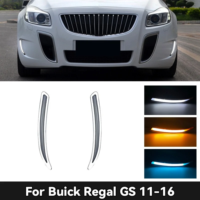 

1 пара для Buick Regal GS 2011 2012 2013 2014 2015 2016 передние светодиодные дневные фары, противотуманные фары, крышка дневного света DRL