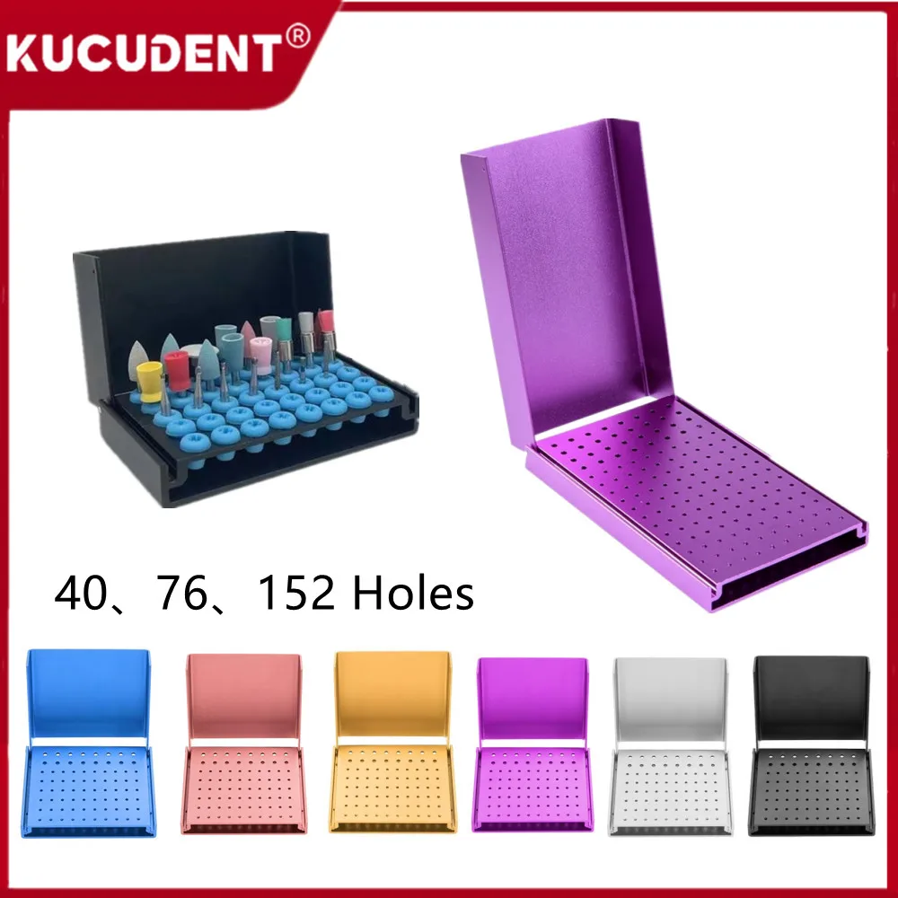 Soporte para fresas dentales de 152/76/40 agujeros, caja de desinfección, soporte de limpieza, esterilizador de Autoclave para taladro de odontología de alta y baja velocidad