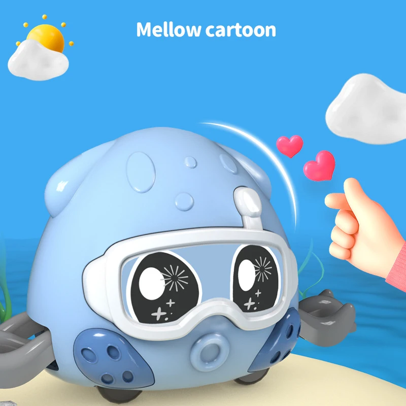 Pająk Octopus Zwierzę Podwójne Pociągnięcie Tyłem Bieg Bieg Toot Toot Chodząca Tańcząca Zabawka Sensoryczna Zabawka Edukacyjna Prezent do Raczkowania Zabawka do Raczkowania dla Niemowląt