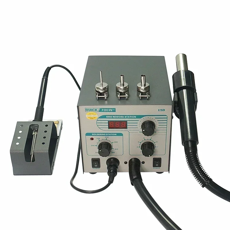 

706W+ Soldering Station Digital Display Hot Air Anti-static Temperature Rework Station Tool