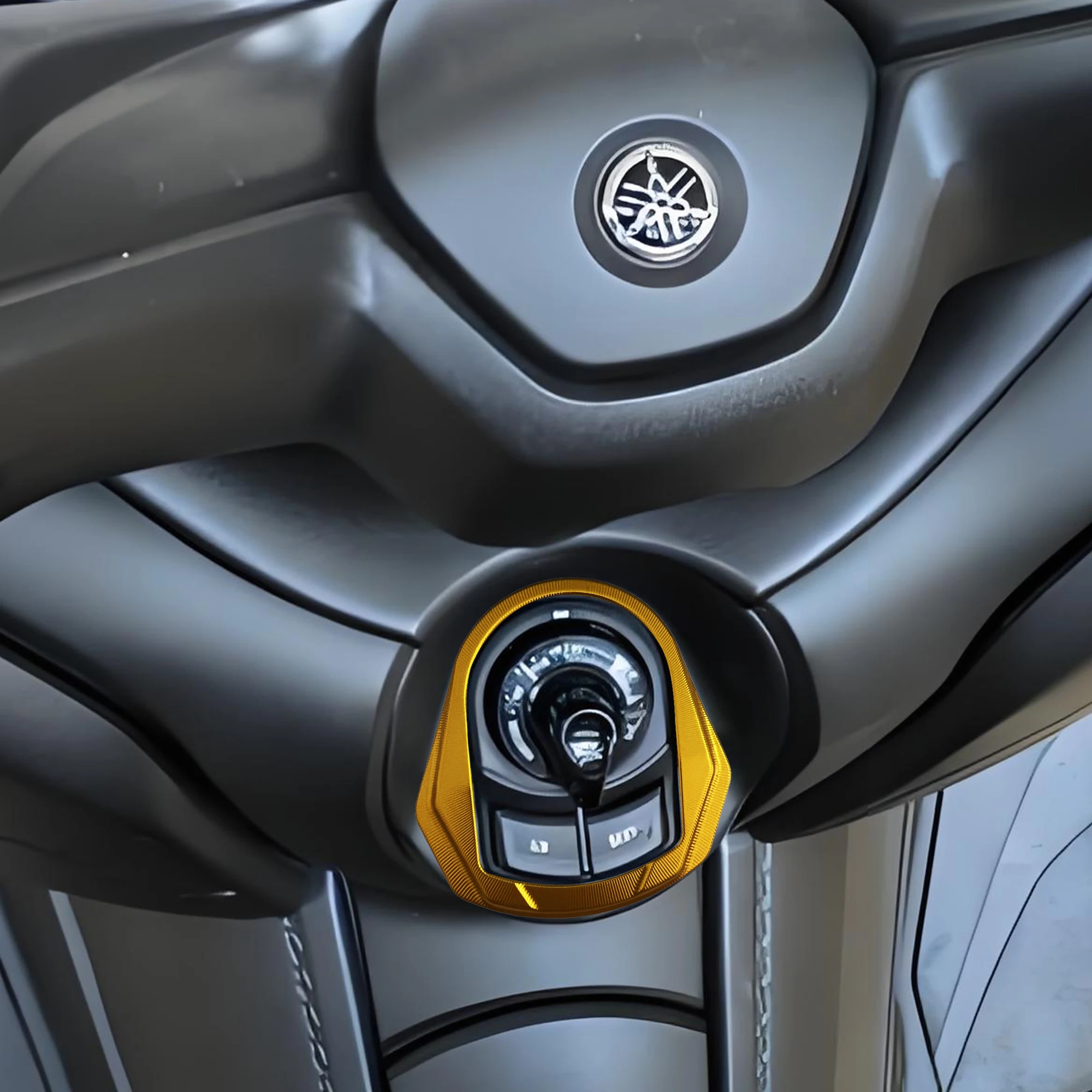 

Motorcycle Accessories Part For Yamaha Xmax300 125 250 400 CNC Electric Door Lock Cover Ignition Key Cap For XMAX300 2018-2025