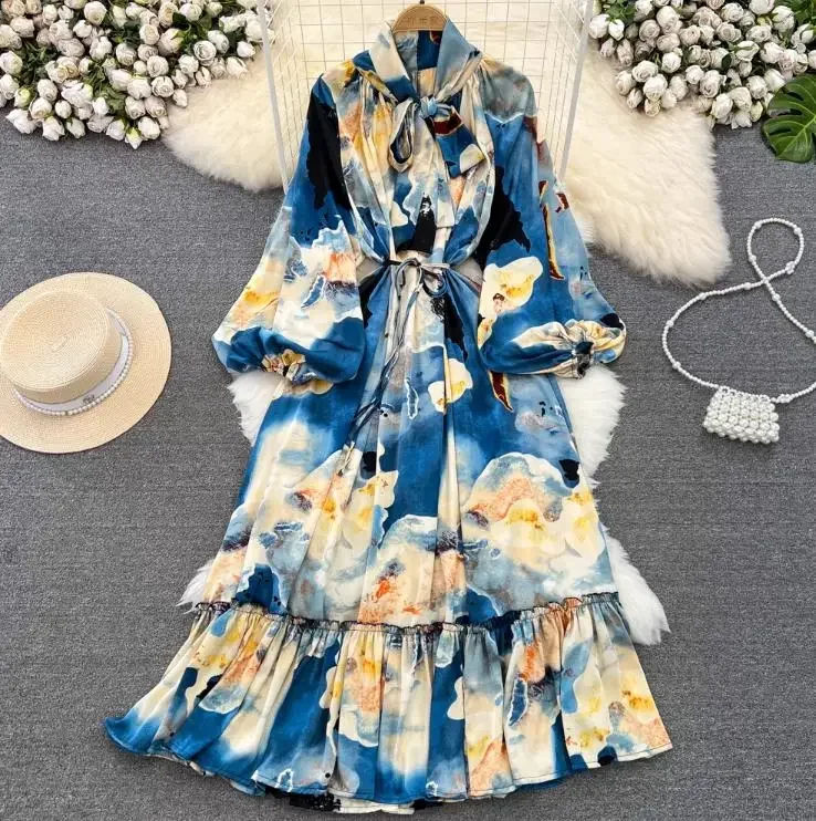 women maxi dresses summer lady flower satin dresses