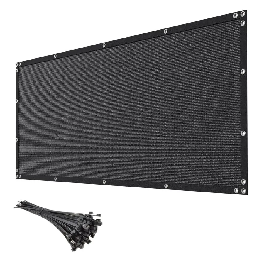 

Сетка-штора для защиты от солнца и приватности, черная, 50 шт., сверхпрочная, мелкоячеистая, для улицы, сада, двора, веранды, патио, балкона LSYY