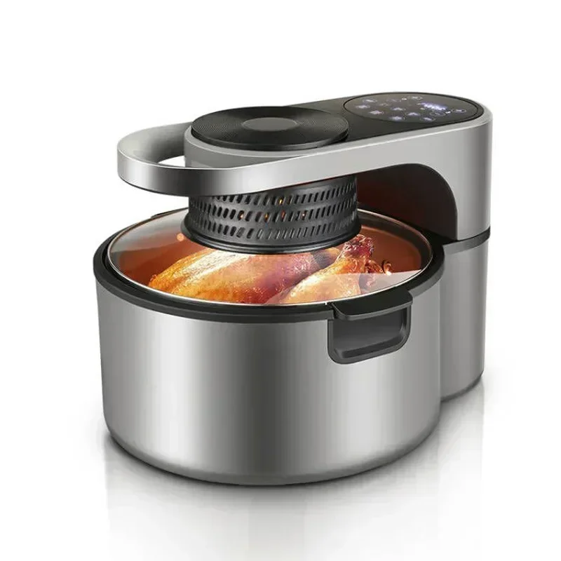 Multi-function Touch control Automatic intelligent rotary large capacity electric fryer visual air fryer home kitchens