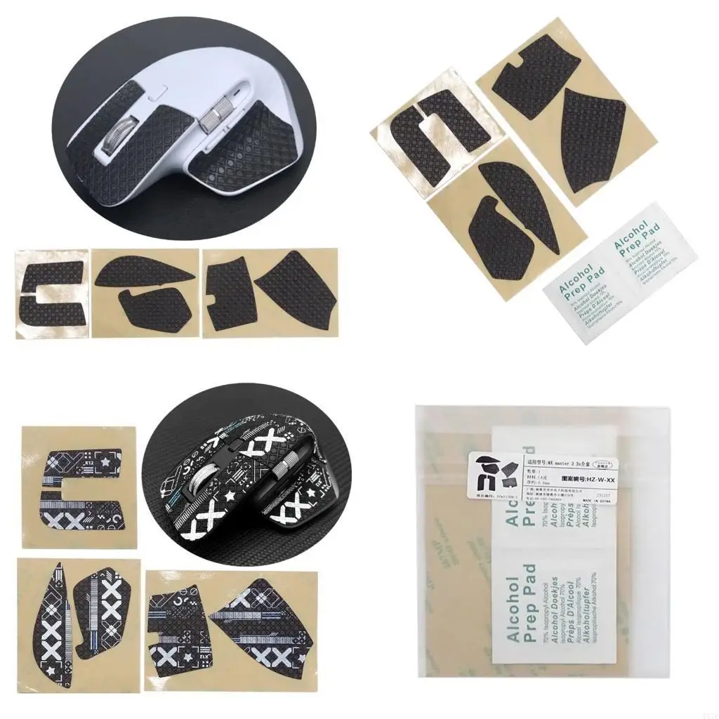 4X7E Lá Chắn Silicon Da Chuột Cho MX 3 3S Chuột Trượt Miếng Dán Bên Cung Cấp Bộ Bảo Vệ Hoàn Chỉnh