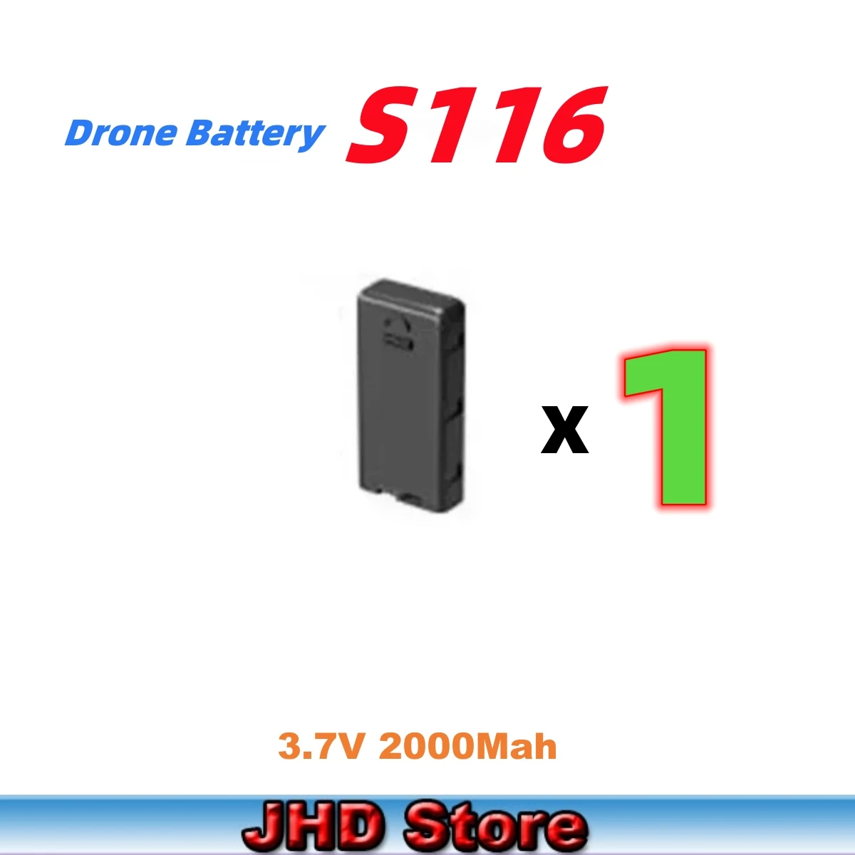 JHD Original S116 Drone Battery Black Accessories 3.7V 2000Mah Original S116 Drone Battery Suppliers