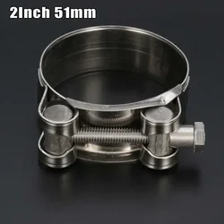 Motorcycle 2In 51mm Band Exhaust Pipe Clamp Calipers Motorcycle Parts Stainless Steel For Slip-on Type Fasteners Motorcycle Part