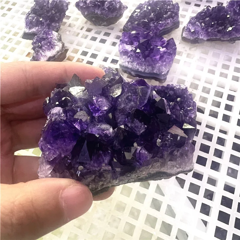 Natural Uruguay Small Amethyst Quartz Crystal Semi-precious Crystal Cluster Rough Raw Stone For Decoration