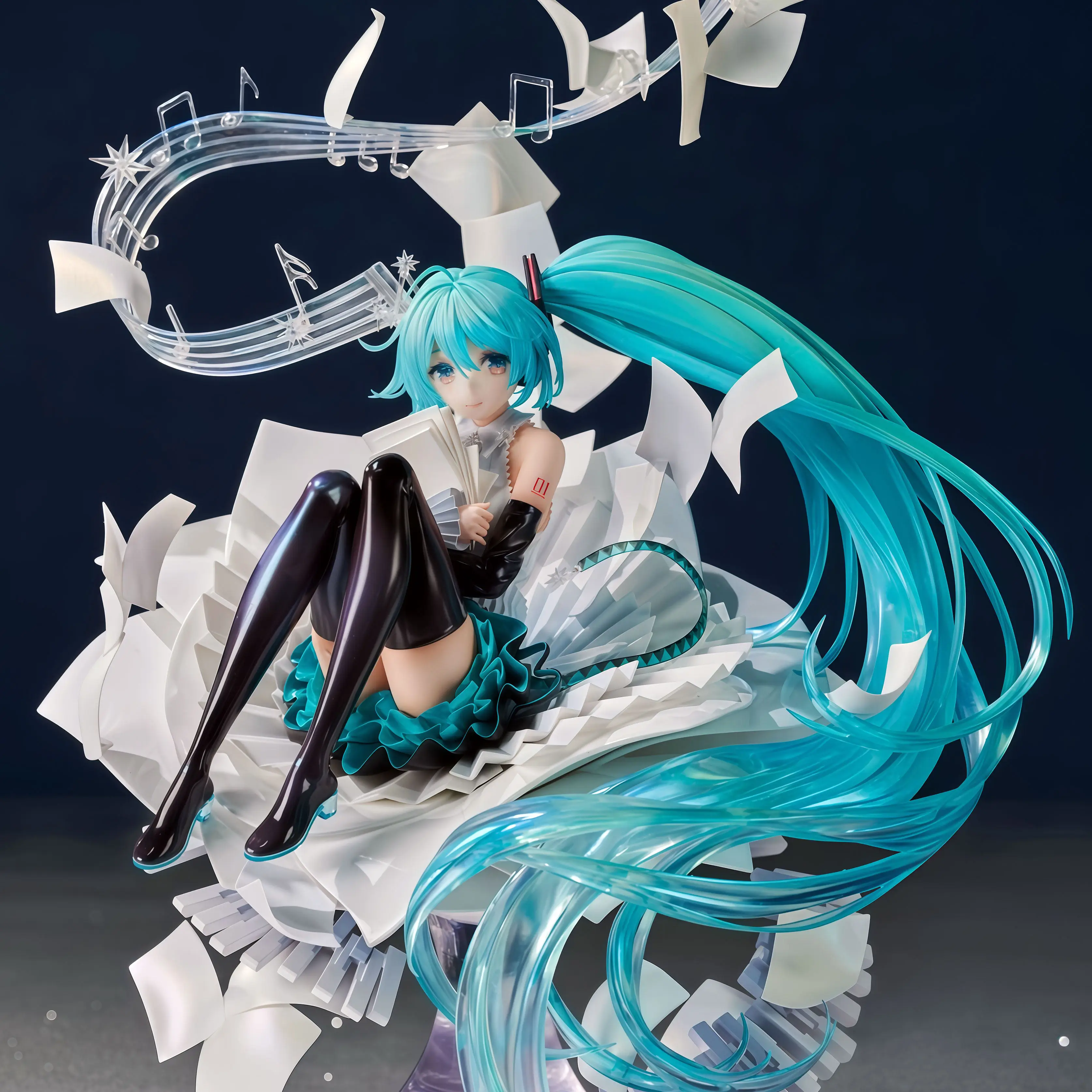 

Hatsune Miku Music Note Ver Anime Figure Static Model Statue Desktop Decoration Trendy Collectable Toy Surprise Gift Anime Fans