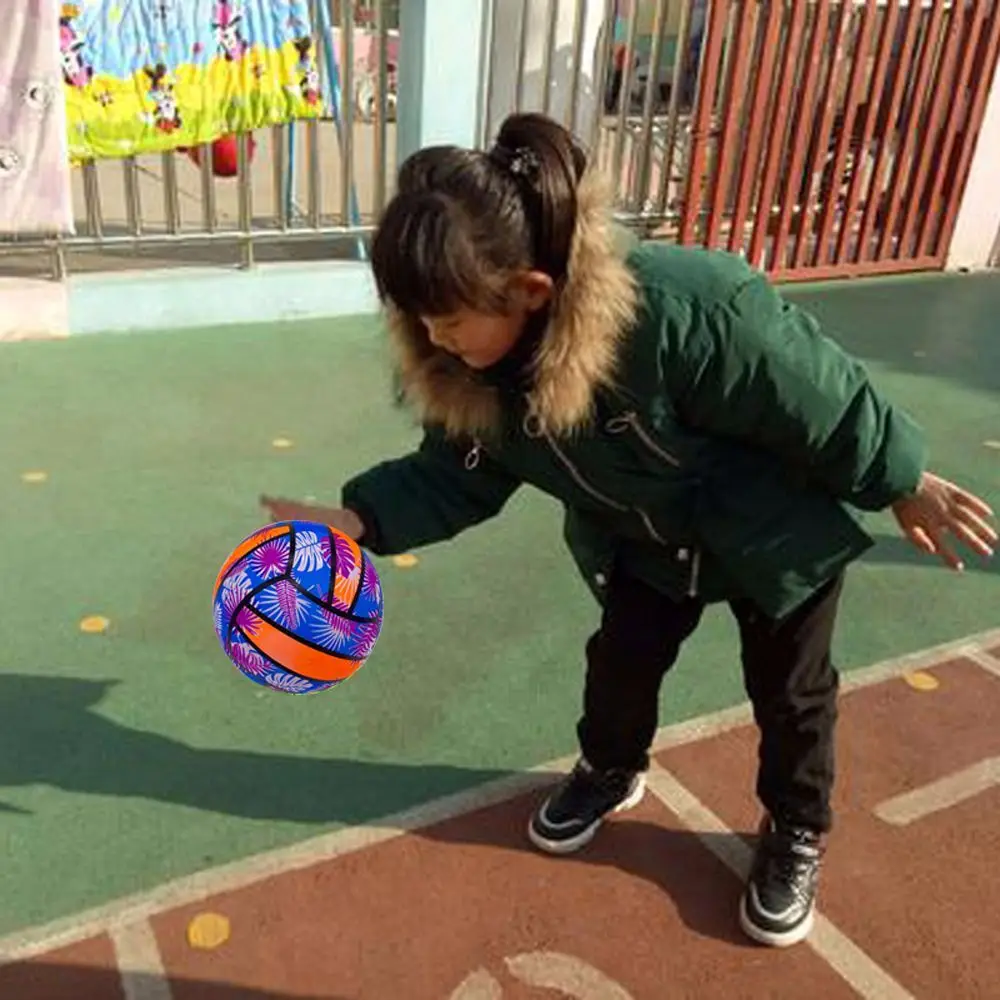9 inches Random Color Indoor And Outdoor Sports Gifts Children  Toys Beach Ball Rubber Inflatable Rainbow Volleyball