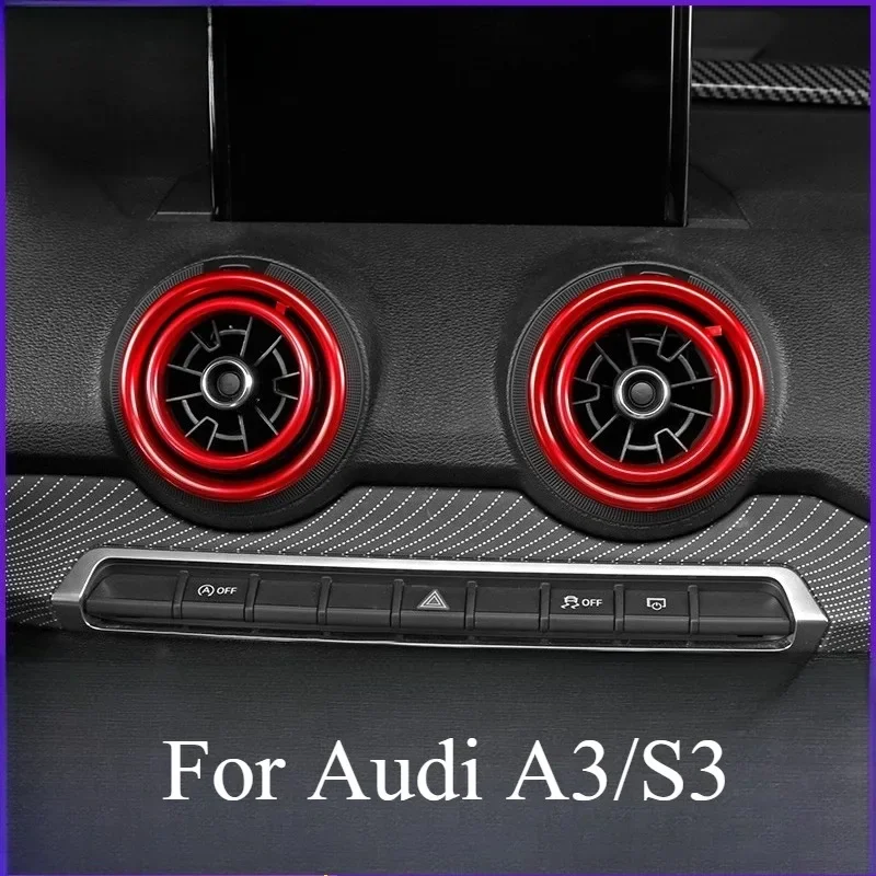 For Audi A3/S3 Air Conditioner Trend Color Decorative Circle New Interior Dashboard Central Control Automotive Modification