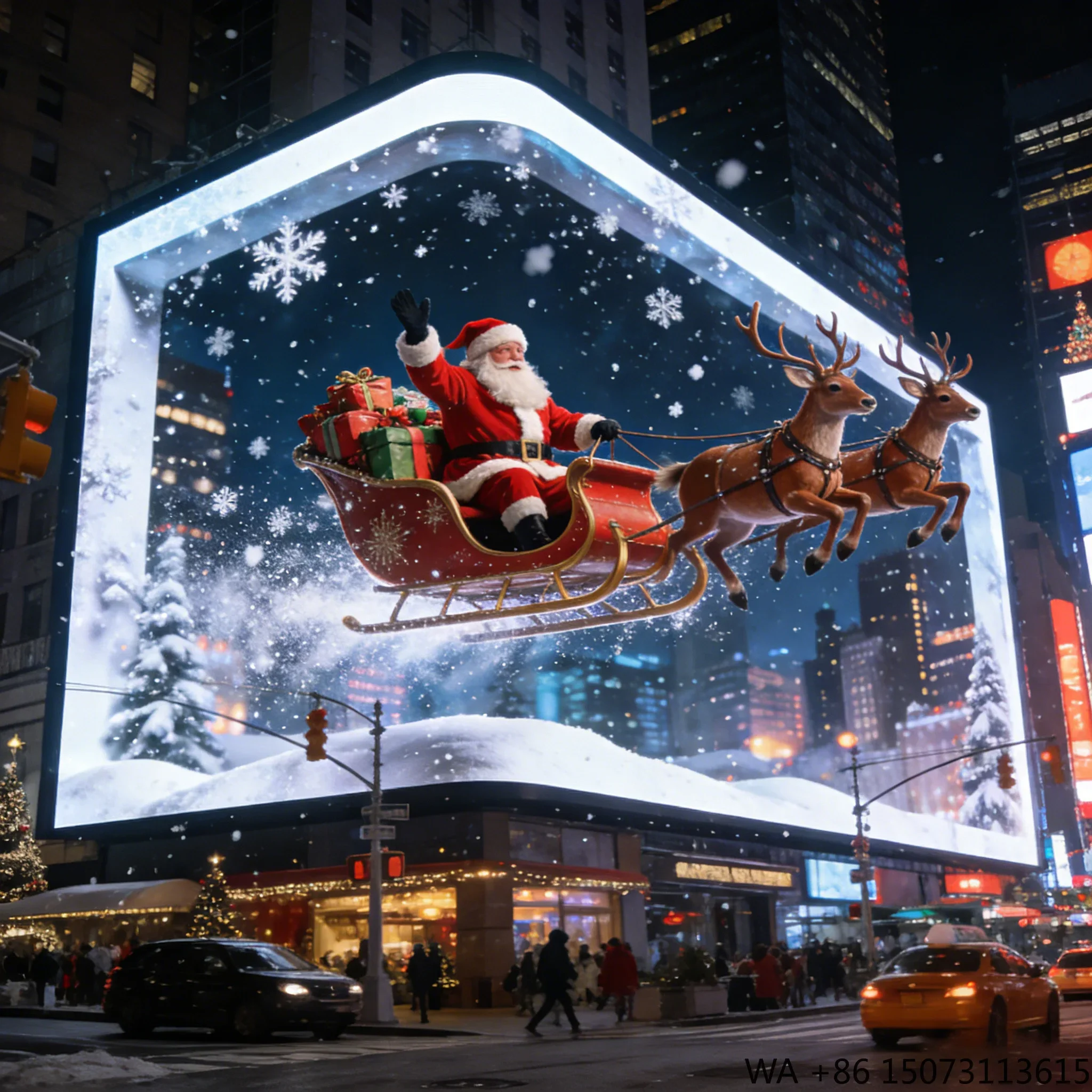 

P3/P4/P5/P6/P8/P10 Waterproof Thin Naked Eye 3D LED Display Fixed Outdoor