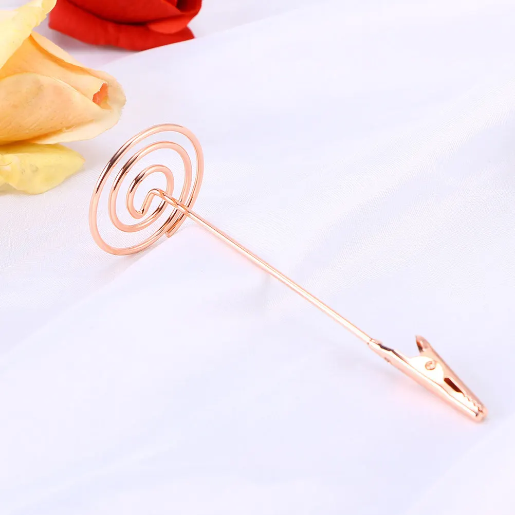 12Pcs 11.5cm Metal Alligator Clip Desk Photo Holders Table Number Stand Place Card Holder Paper Clip for Wedding Reception Decor