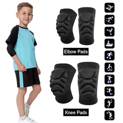 1Pair Child Thick Sponge Knee Pads Elbow Guard Collision Avoidance Sport Protective Skate Football Volleyball Basketball Cycling