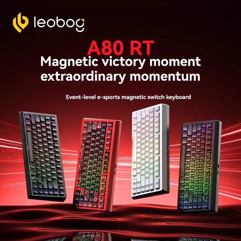 

Клавиатура с магнитным переключателем A80RT, индивидуальная проводная одномодовая клавиатура с возможностью горячей замены, 75% раскладка, механические клавиатуры для игр и офиса