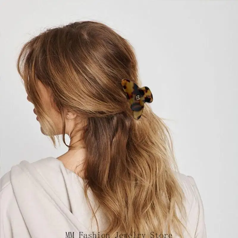 D0ub uniek haarklauwclip bruin haar klauw haar versiering elegante brede haarklauw clip haarversiering