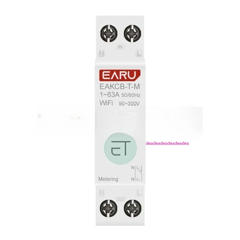 

Intelligent circuit breaker timer 1P + N 63A ammeter protector voice remote control switch EAKCB