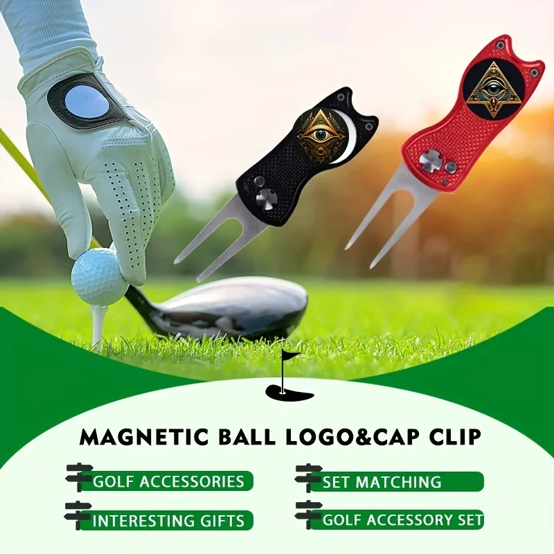 Magnético Metal Golf Ball Logo, Golf Acessórios Equipamentos, Bola Logotipo personalizado, Retro Golf Ball Logo, Ideal Presente de Choic