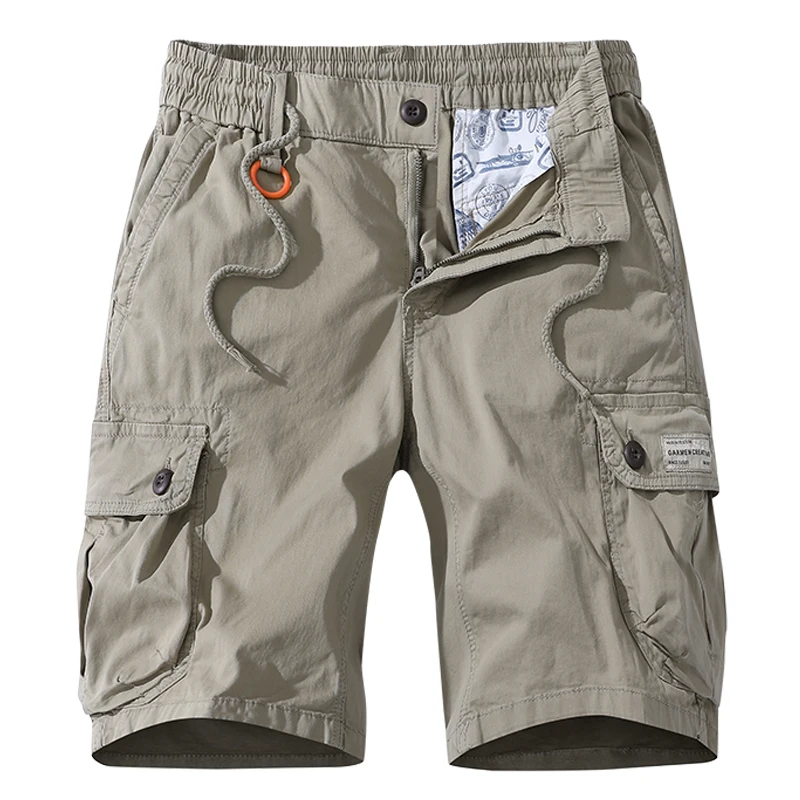 New Summer Men Cotton Cargo Shorts Men Fashion Bermuda Beach Jogger Shorts Men Casual Elastic waist Shorts Male Dropshipping - Image 3