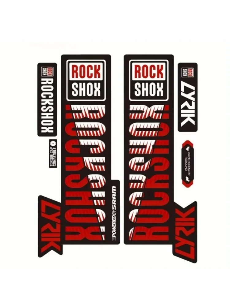 AliExpress NONE 2018 ROCK SHOX LYRIK Mountain Bike Front Fork Stickers 6-Piece Set Sport Style Stickers, Premium Bike Mountain Riding Stickers