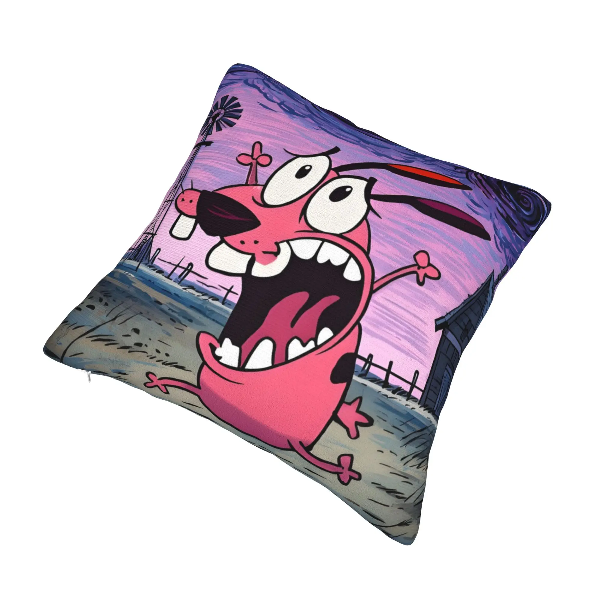 Anime Whirlwind Courage Throw Pillow Case for Living Room Cobarde Nordic Cushion Cover Soft Pillowcase
