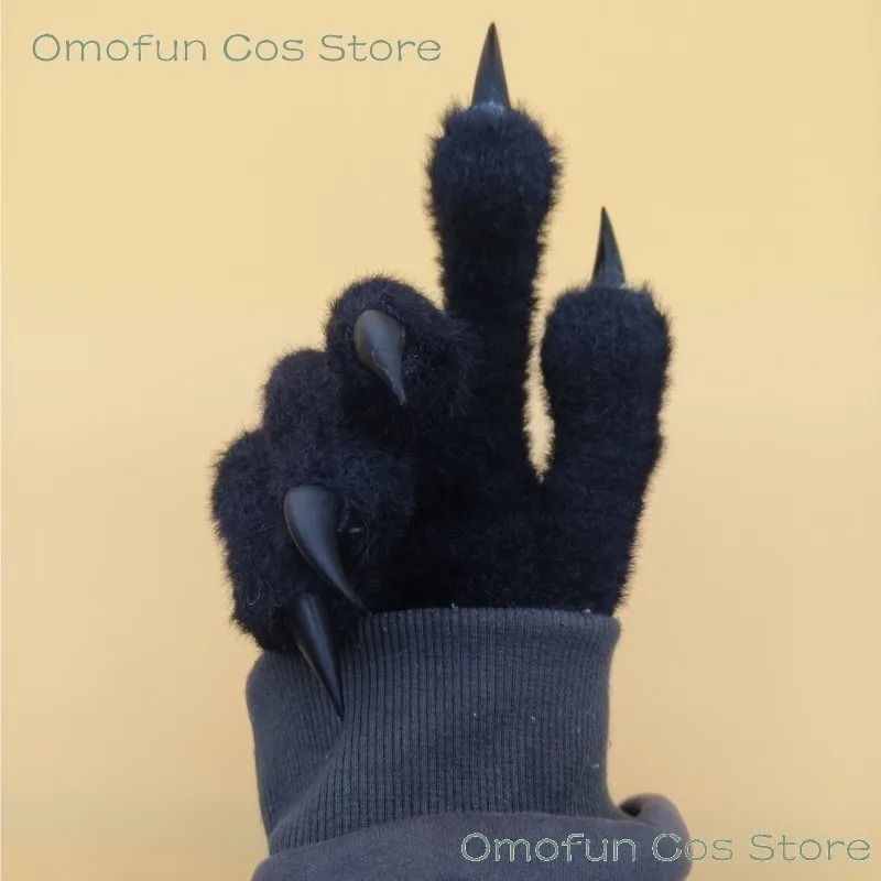 

Fursuit Gloves Furry Cosplay Nail Paw Stylish Kig Roleplay Paw Men Women Gloves Cartoon Halloween Dress up Claws Cute Prop