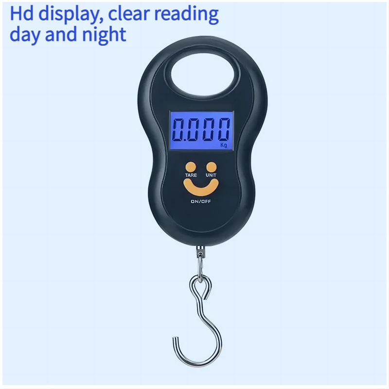 Electronic 50Kg 10g Hanging Scale LCD Kitchen Digital Scale BackLight Fishing Weights Pocket Scale Travel Luggage Scales