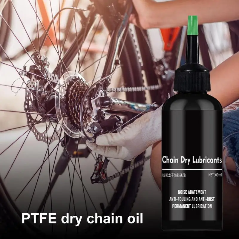 Motorcycle Chain Lube Bikes Chains Lube 60ml Dustproof Dry Waxy Chain Oil Anti-Rust And Wear Flywheel Chainring Lubrication For