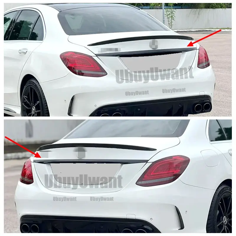 

Beautify Steel Rear Tailgate Trunk Lid Cover Trim For 2015-19 2020 2021 Benz C-Class W205 Car Exterior Accessories