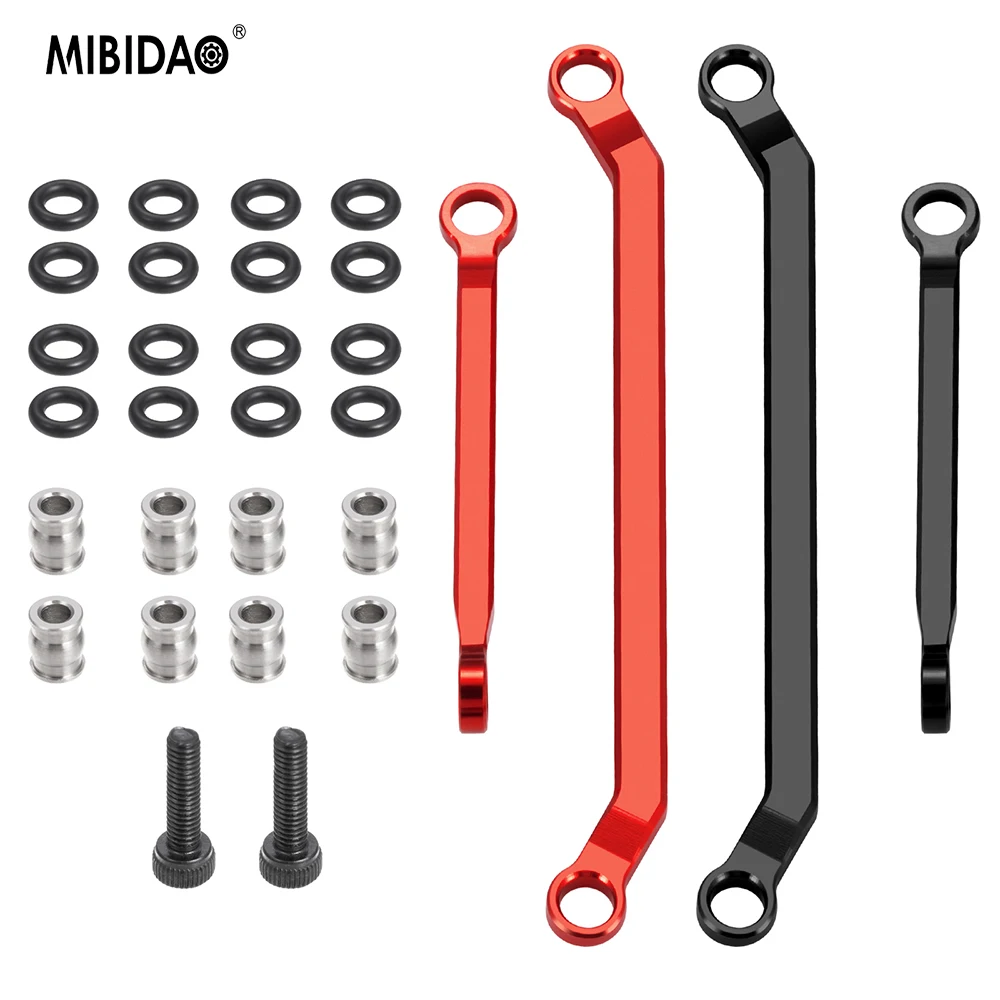 MIBIDAO 1 Set Metal Steering Linkage Tie Rod for 1/18 Redcat Ascent RC Car Steering Link Rod Kit  Upgrade Parts