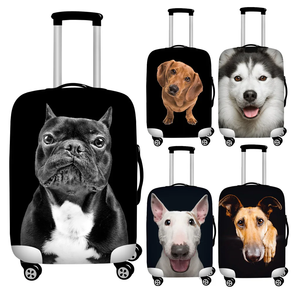 Funny Animal Dog Elephant Print Travel Luggage Bag Covers Elastic 18-32inch Suitcase Protector Baggage Covers