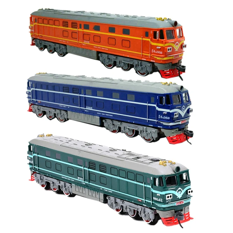 Kids Simulation 1:87 Alloy Internal-Combustion Locomotive Model Toy Acousto-Optic Train Toys For Children Gift