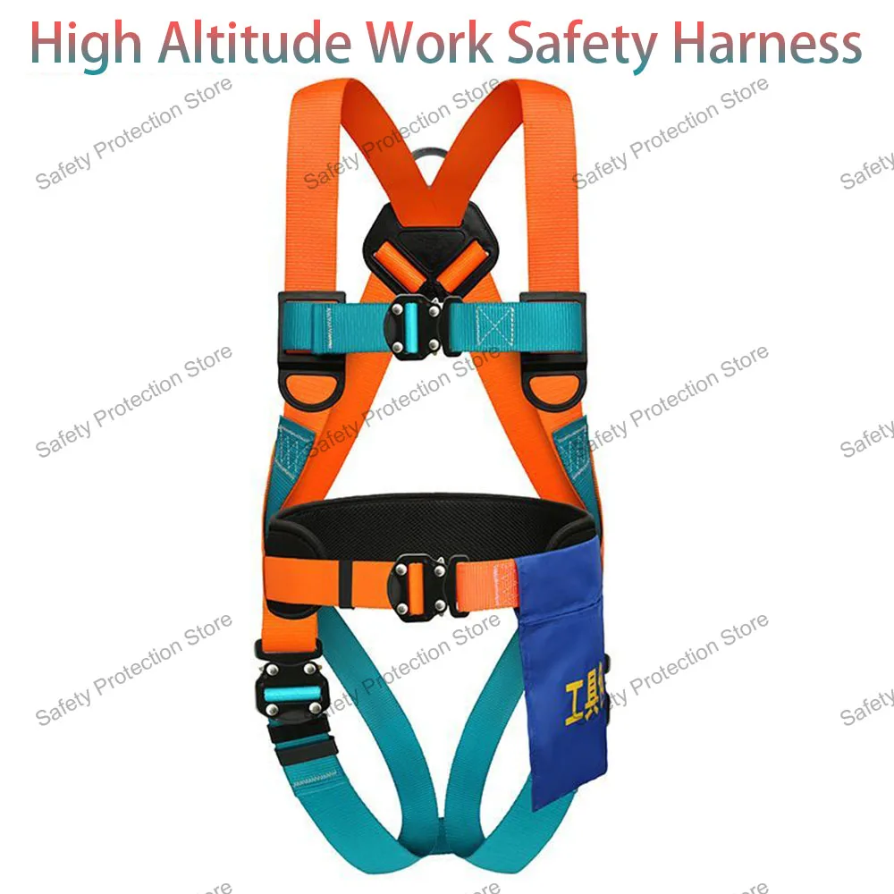 High Altitude Work Safety Harness Full Body Five-point Safety Belt Outdoor Climbing Training Construction Protective Equipment