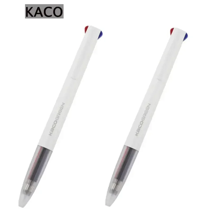 Kaco ปากกาลูกลื่นหลากสีแบบ4 in 1ปากกาหมึกเจล0.5มม. หัวเล็กไม่เปรอะแห้งเร็วเหมาะสำหรับจดบันทึกการเขียนบันทึก