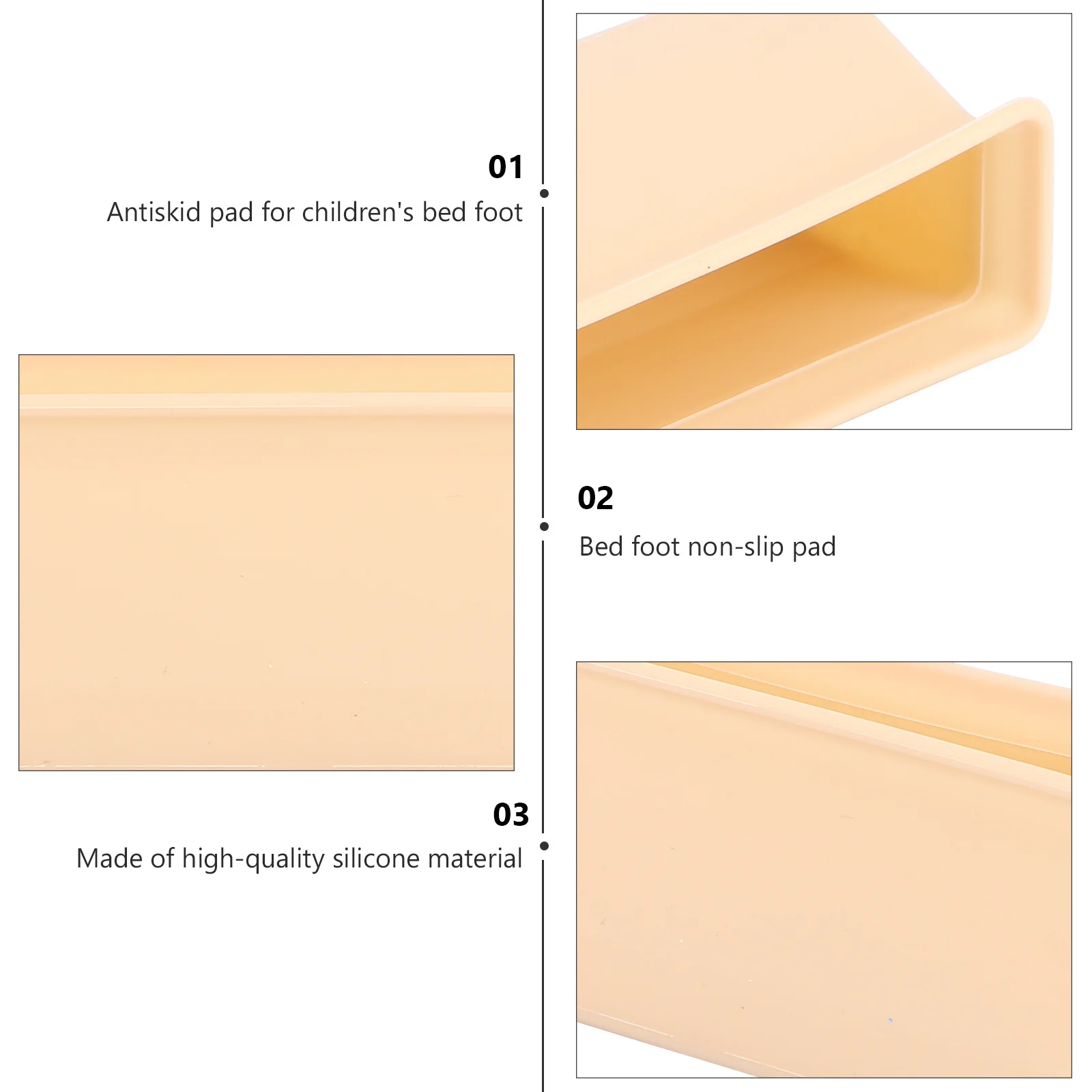 

8Pcs Furniture Foot Mat Rectangle Anti-Skid Bed Feet Cushion Pads Protective Covers Floor Noise Anti-Slip Home Decor